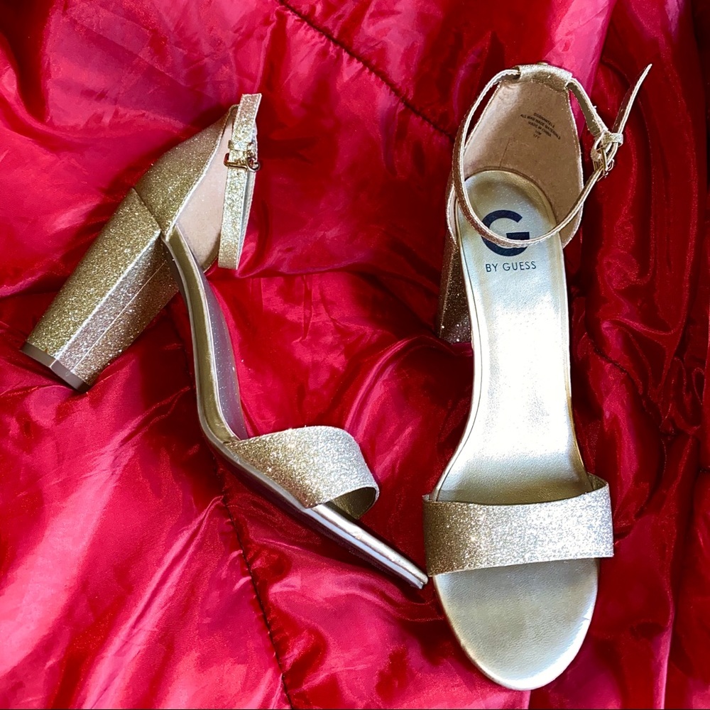 Gold Guess Heels
